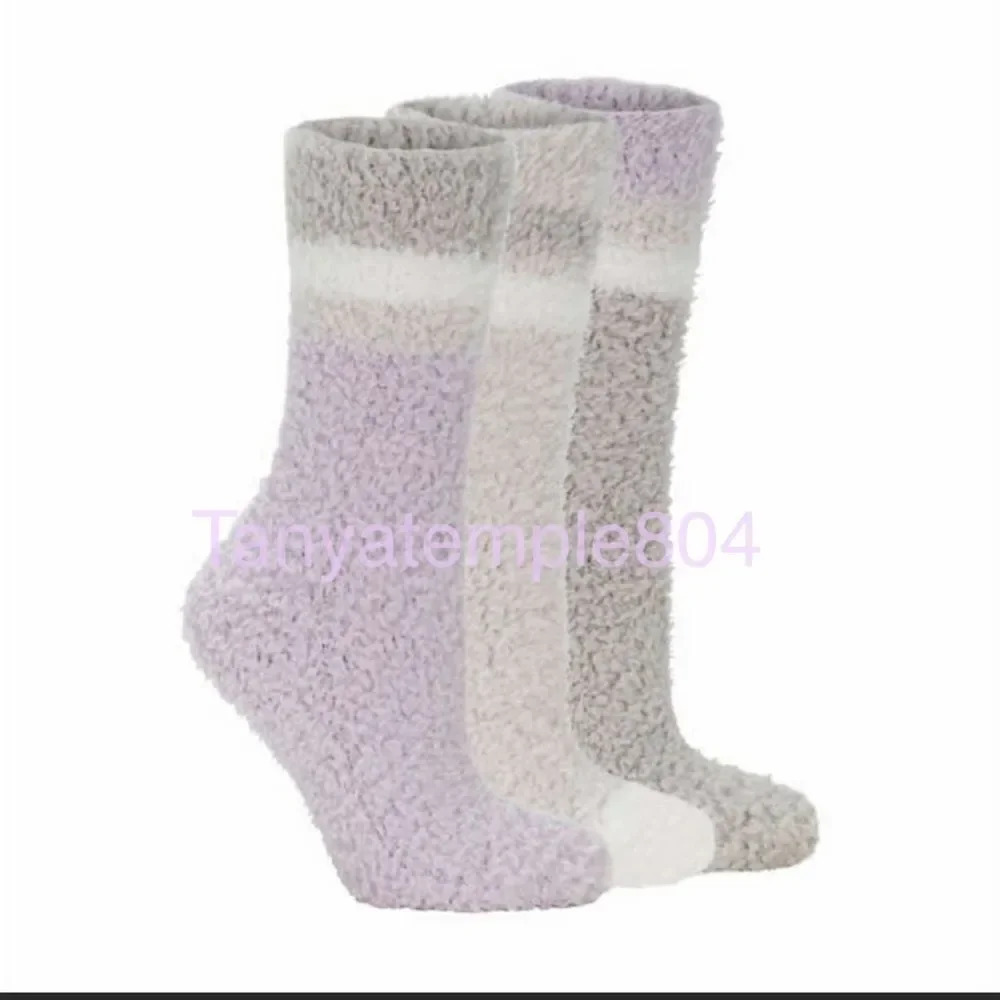 Lemon ladies cozy crew socks 3 pair